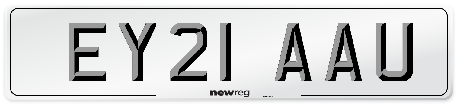EY21 AAU Number Plate from New Reg